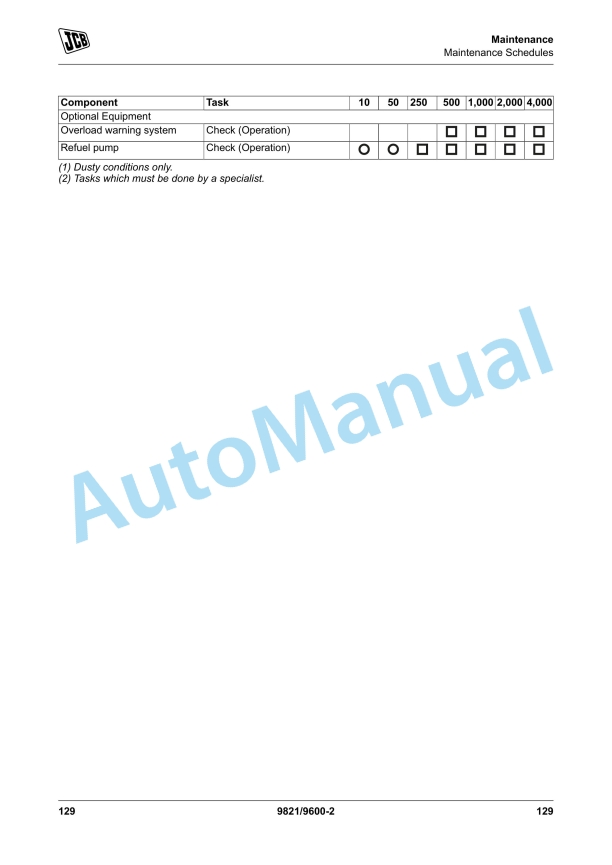 JCB JS81 Operator Manual 9821-9600 4 JCB JS81 Operator Manual 9821-9600 - Image 4