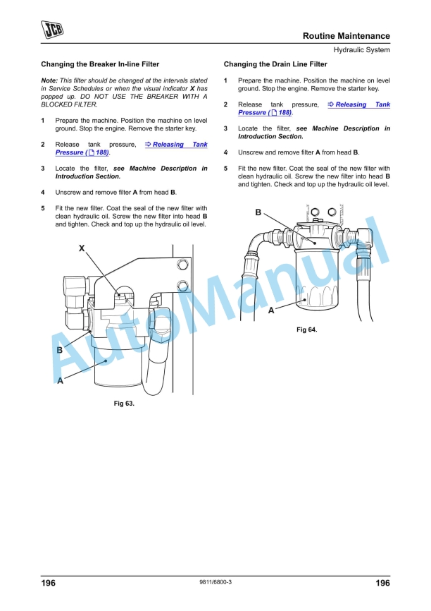 JCB JZ Auto Range - Tracked Excavators - Tier 3 Isuzu Engine Operator Manual 9811-6800 4 JCB JZ Auto Range - Tracked Excavators - Tier 3 Isuzu Engine Operator Manual 9811-6800 - Image 4