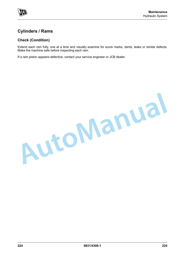 JCB JZ140 (T4i), JZ141 (T4F) Excavator Operator Manual 9831-4300 5 JCB JZ140 (T4i), JZ141 (T4F) Excavator Operator Manual 9831-4300 - Image 5