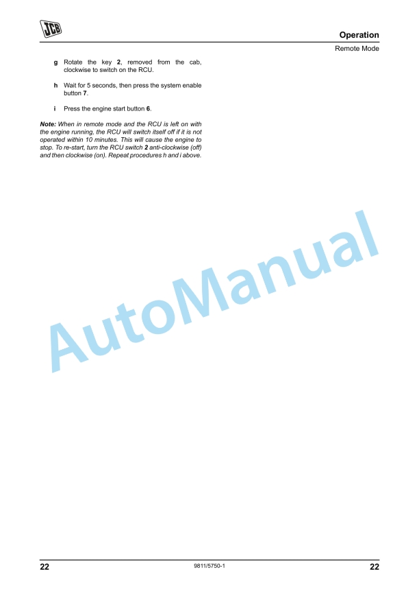 JCB LK1 Work Platform Operator Manual 9811-5750 2 JCB LK1 Work Platform Operator Manual 9811-5750 - Image 2