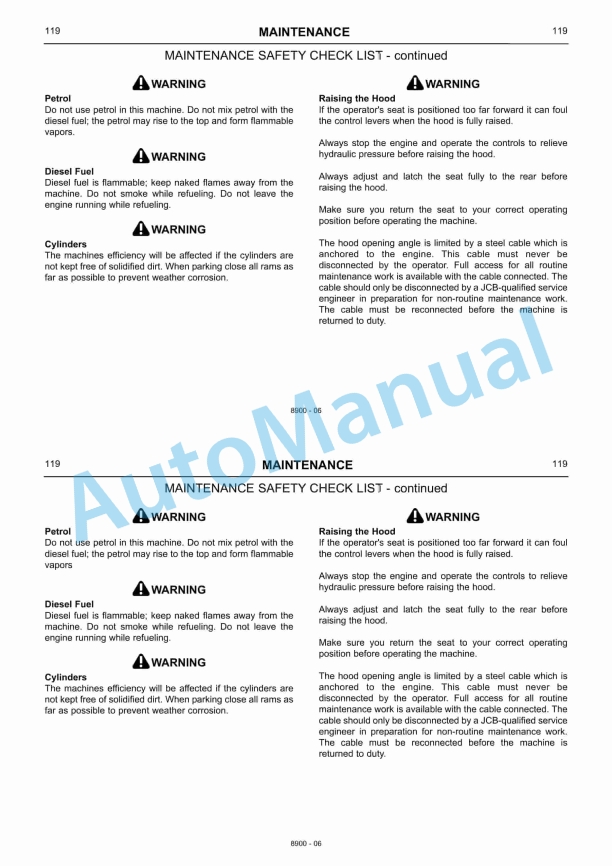 JCB Micro Range Of Tracked Excavators Operator Manual-3