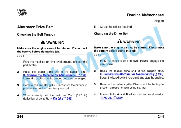 JCB Midi CX Backhoe Loader Operator Manual 9811-1090 5 JCB Midi CX Backhoe Loader Operator Manual 9811-1090 - Image 5