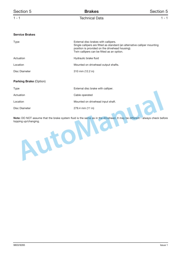 JCB PD70 Series Modular Drivehead Service Manual 9803-9285 5 JCB PD70 Series Modular Drivehead Service Manual 9803-9285 - Image 5