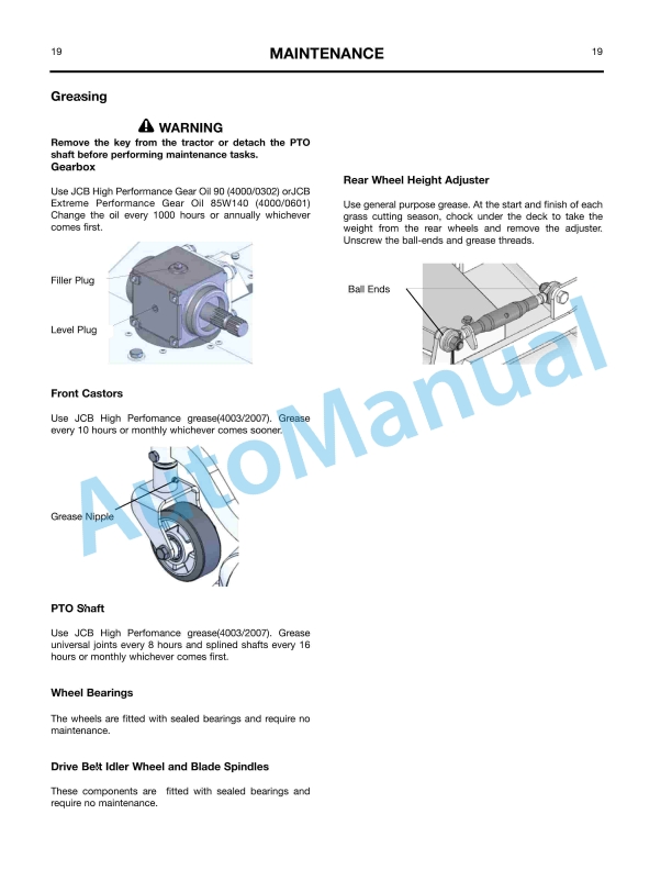 JCB RM1500M Mid Mounted Fishing Mower Owners Manual 9814-0564 3 JCB RM1500M Mid Mounted Fishing Mower Owners Manual 9814-0564 - Image 3