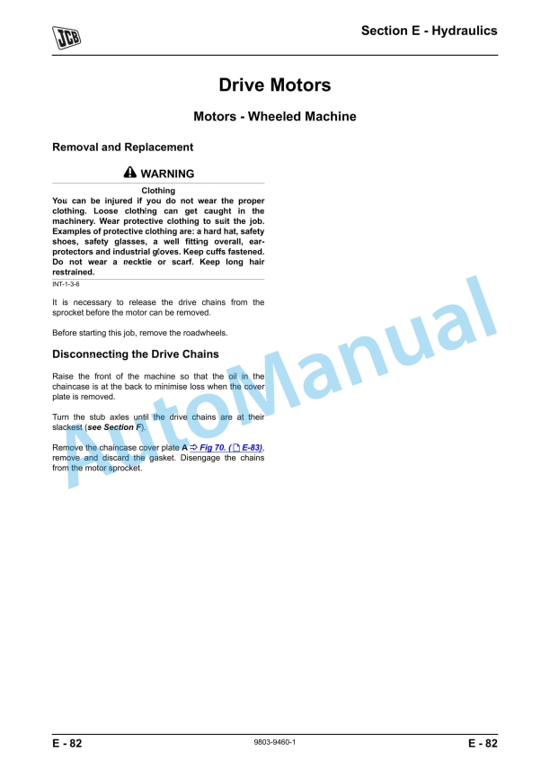 JCB Robot 190, 1110 Service Manual 9803-9460 5 JCB Robot 190, 1110 Service Manual 9803-9460 - Image 5