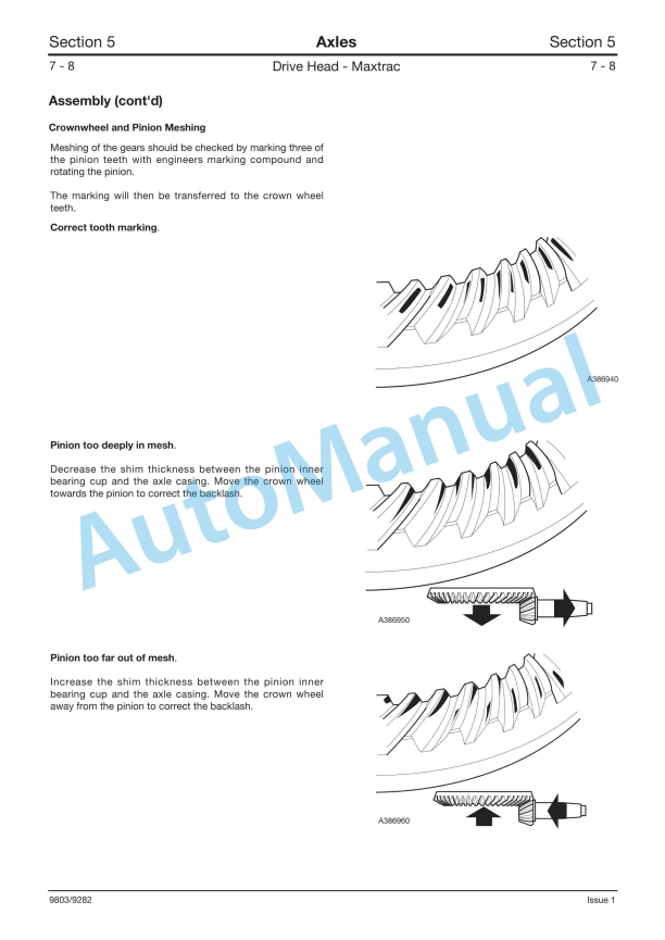JCB SD 55-3 Piece Axles Service Manual 9803-9282 5 JCB SD 55-3 Piece Axles Service Manual 9803-9282 - Image 5