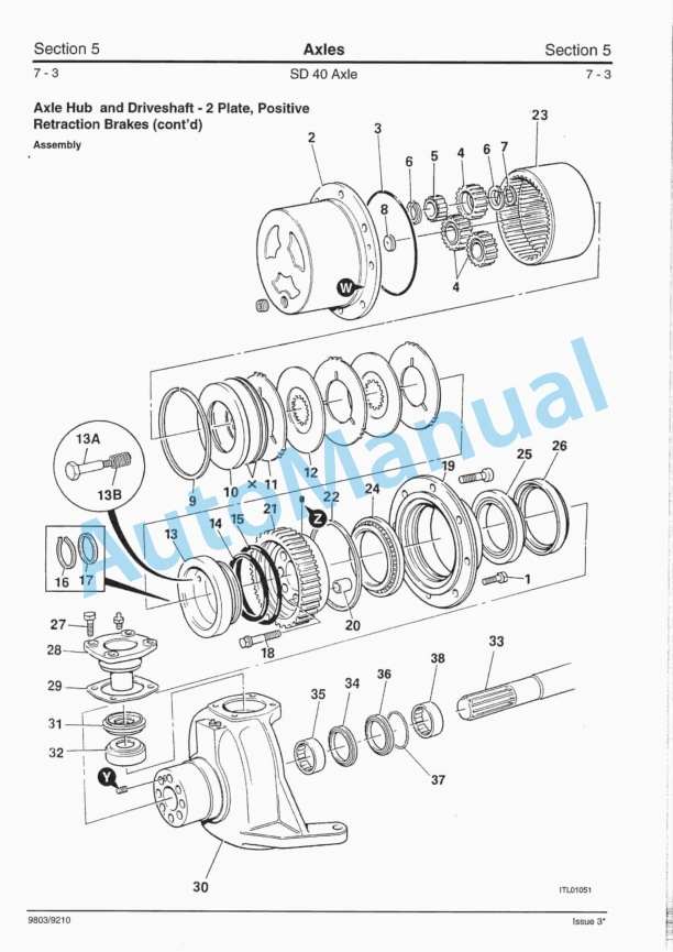JCB SD40 Series Axles Service Manual 9803-9210 4 JCB SD40 Series Axles Service Manual 9803-9210 - Image 4