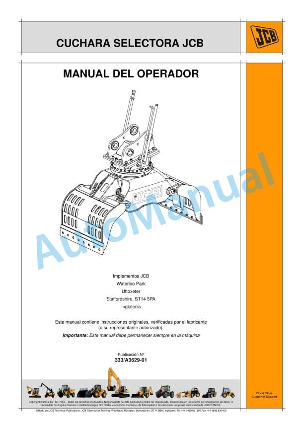 JCB Selector Grab Operator Manual 333-A3629-01 5 JCB Selector Grab Operator Manual 333-A3629-01 - Image 5