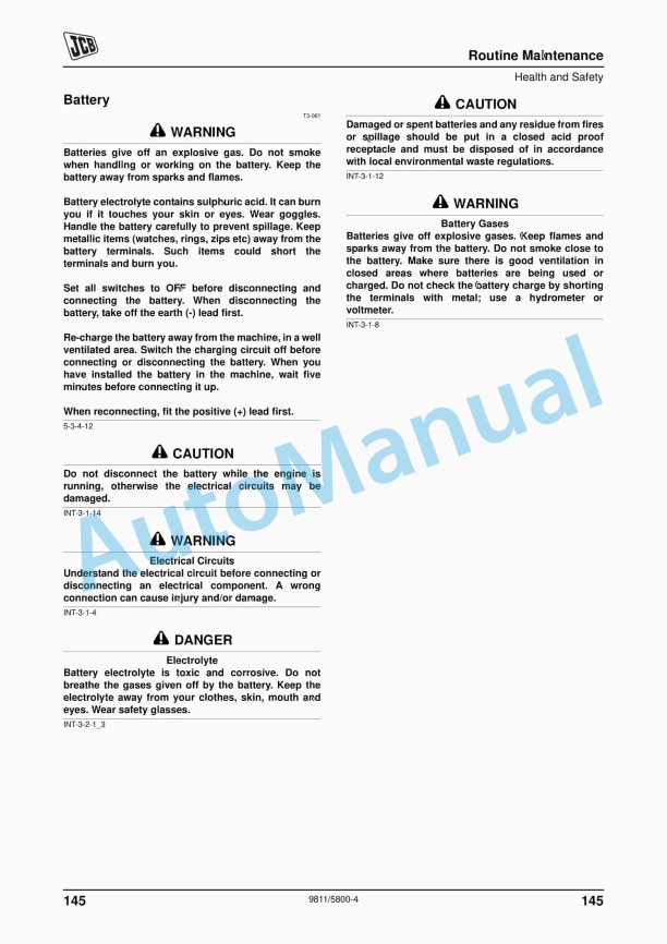JCB Side Engine (Tier 2 Engine) Loadalls Operator Manual 9811-5800 2 JCB Side Engine (Tier 2 Engine) Loadalls Operator Manual 9811-5800 - Image 2
