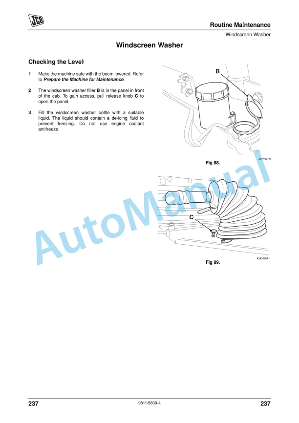 JCB Side Engine (Tier 2 Engine) Loadalls Operator Manual 9811-5800 5 JCB Side Engine (Tier 2 Engine) Loadalls Operator Manual 9811-5800 - Image 5