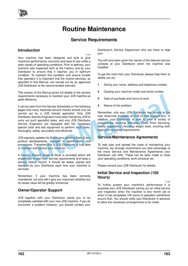 JCB Side Engine Tier 3 Loadalls Operator Manual 9811-3150 2 JCB Side Engine Tier 3 Loadalls Operator Manual 9811-3150 - Image 2