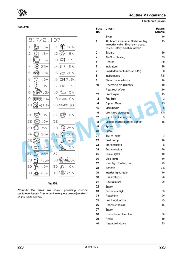 JCB Side Engine Tier 3 Loadalls Operator Manual 9811-3150 3 JCB Side Engine Tier 3 Loadalls Operator Manual 9811-3150 - Image 3