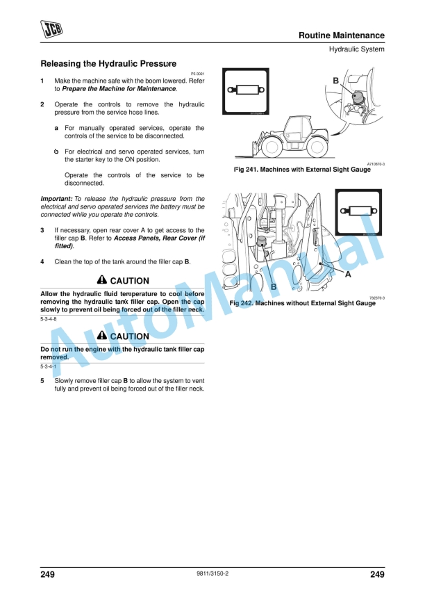JCB Side Engine Tier 3 Loadalls Operator Manual 9811-3150 4 JCB Side Engine Tier 3 Loadalls Operator Manual 9811-3150 - Image 4