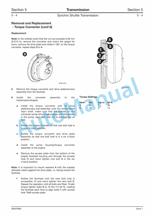 JCB SS500 Transmission Service Manual 9803-9060 2 JCB SS500 Transmission Service Manual 9803-9060 - Image 2