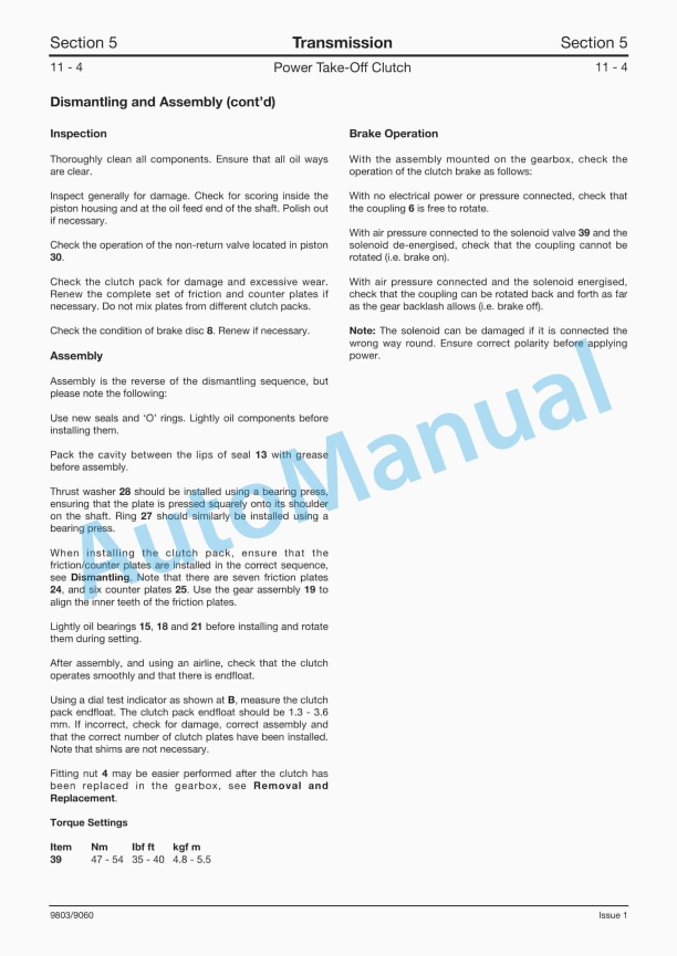JCB SS500 Transmission Service Manual 9803-9060 5 JCB SS500 Transmission Service Manual 9803-9060 - Image 5
