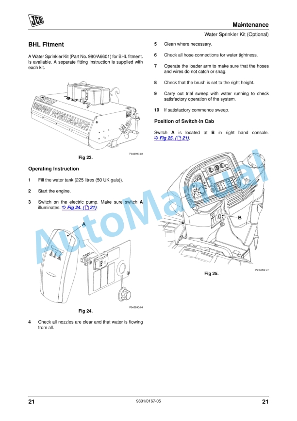 JCB Sweeper Collector for Robot 165, 185, 190, 1110, 1105 Operator Manual 9801-0167-05 5 JCB Sweeper Collector for Robot 165, 185, 190, 1110, 1105 Operator Manual 9801-0167-05 - Image 5