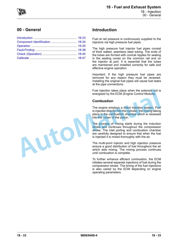 JCB T4F 444, T4F 448 Engine Service Manual 9806-6400 2 JCB T4F 444, T4F 448 Engine Service Manual 9806-6400 - Image 2