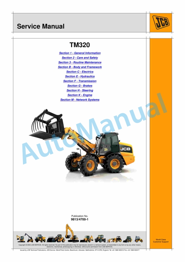 JCB TM320 Service Manual 9813-4700