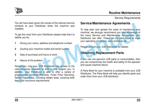 JCB VLT Lighting Tower Operator Manual 9801-9907 5 JCB VLT Lighting Tower Operator Manual 9801-9907 - Image 5