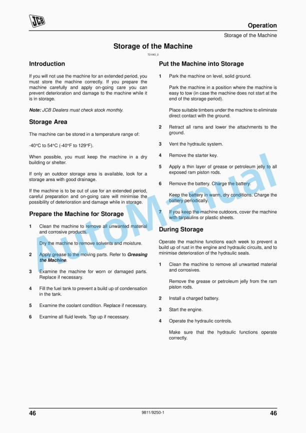JCB VM 1500 M, VM 1500 F Operator Manual 9811-9250 2 JCB VM 1500 M, VM 1500 F Operator Manual 9811-9250 - Image 2