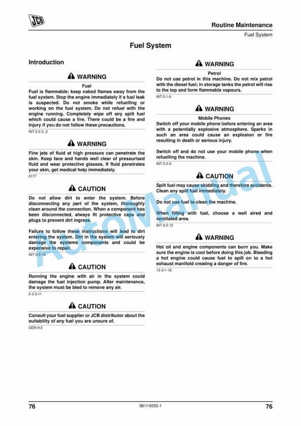 JCB VM 1500 M, VM 1500 F Operator Manual 9811-9250 5 JCB VM 1500 M, VM 1500 F Operator Manual 9811-9250 - Image 5