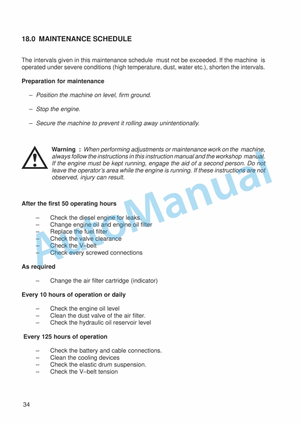 JCB VM 501, VM 651 Vibratory Tow - Type Roller Instruction Manual 07310-02003A 5 JCB VM 501, VM 651 Vibratory Tow - Type Roller Instruction Manual 07310-02003A - Image 5