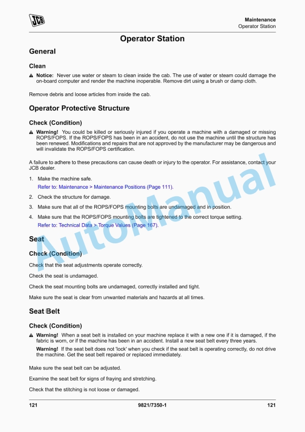 JCB VM117 Tier 2, VM117 Tier 4i, VM137 Tier 2, VM137 Tier 4i Operator Manual 9821-7350 3 JCB VM117 Tier 2, VM117 Tier 4i, VM137 Tier 2, VM137 Tier 4i Operator Manual 9821-7350 - Image 3