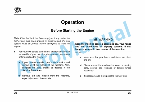 JCB VMR 60, VMR 75 Impact Rammer Operator Manual 9811-3050 2 JCB VMR 60, VMR 75 Impact Rammer Operator Manual 9811-3050 - Image 2