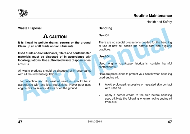 JCB VMR 60, VMR 75 Impact Rammer Operator Manual 9811-3050 4 JCB VMR 60, VMR 75 Impact Rammer Operator Manual 9811-3050 - Image 4