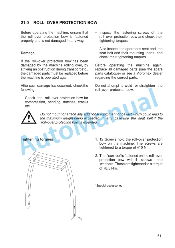 JCB VMT 390, VMT 400, VMT 480, VMT 500 Vibratory Tandem Roller Instruction Manual 07140-28035B 3 JCB VMT 390, VMT 400, VMT 480, VMT 500 Vibratory Tandem Roller Instruction Manual 07140-28035B - Image 3