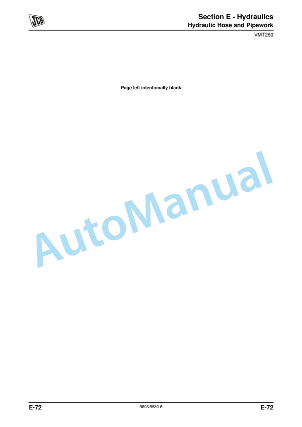 JCB VMT160, VMT260 Tier 2 and Tier 4 Service Manual 9803-9530 4 JCB VMT160, VMT260 Tier 2 and Tier 4 Service Manual 9803-9530 - Image 4