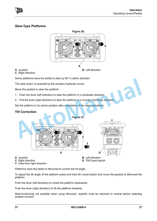 JCB Work Platform Operator Manual 9831-2400 2 JCB Work Platform Operator Manual 9831-2400 - Image 2