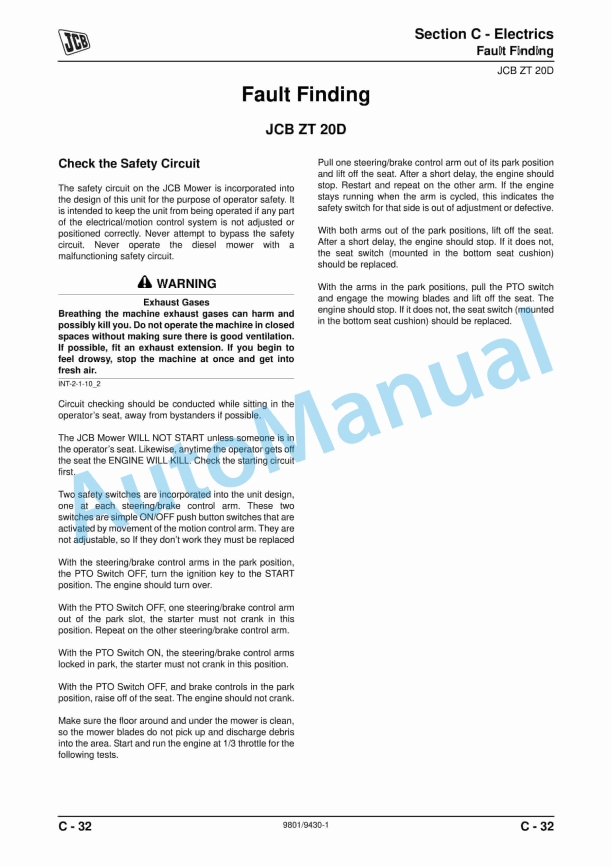 JCB ZT 20D Service Manual 9803-9430 5 JCB ZT 20D Service Manual 9803-9430 - Image 5