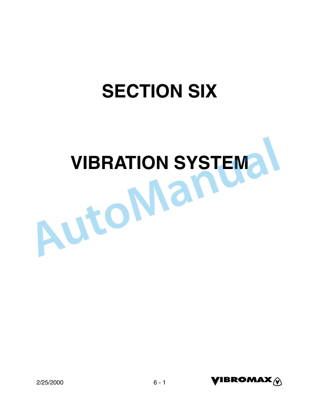 Vibromax 70B Walk Behind Roller Service Manual SM31001 3 Vibromax 70B Walk Behind Roller Service Manual SM31001 - Image 3