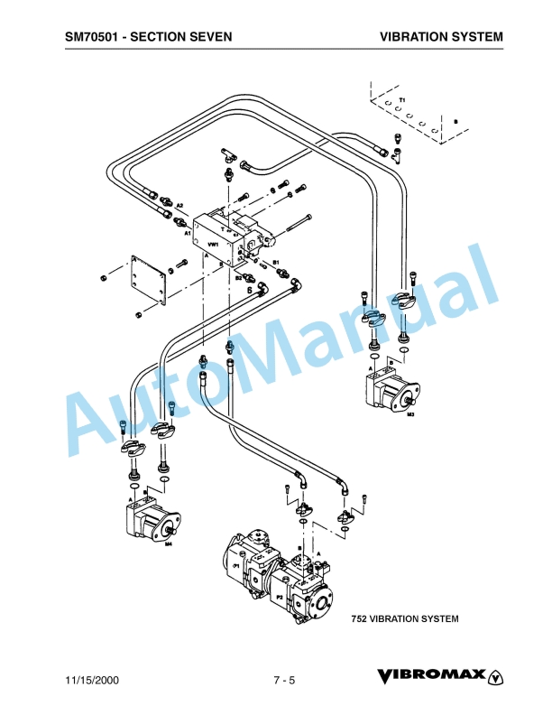 Vibromax 752 Tandem Drum Roller Service Manual SM70501 4 Vibromax 752 Tandem Drum Roller Service Manual SM70501 - Image 4
