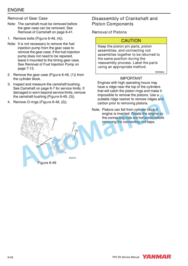 Yanmar 2TNV70, 3TNV70, 3TNV76 Industrial Engine Service Manual 0BTNV0-G0100-2