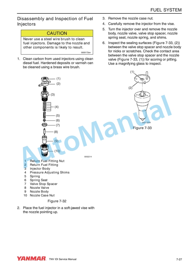 Yanmar 2TNV70, 3TNV70, 3TNV76 Industrial Engine Service Manual 0BTNV0-G0100-3