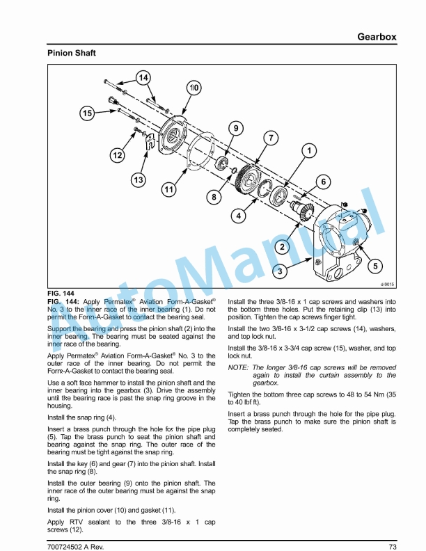 Massey Ferguson 1300 Series Workshop Service Manual 700724502A-5
