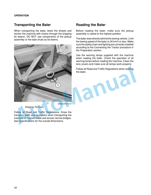 Massey Ferguson 135SB, 137SB, 139SB Square Baler Operator Manual-2
