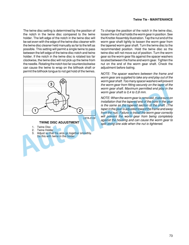 Massey Ferguson 135SB, 137SB, 139SB Square Baler Operator Manual-4