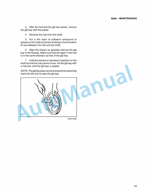 Massey Ferguson 135SB, 137SB, 139SB Square Baler Operators Manual 45SBE9701912-3