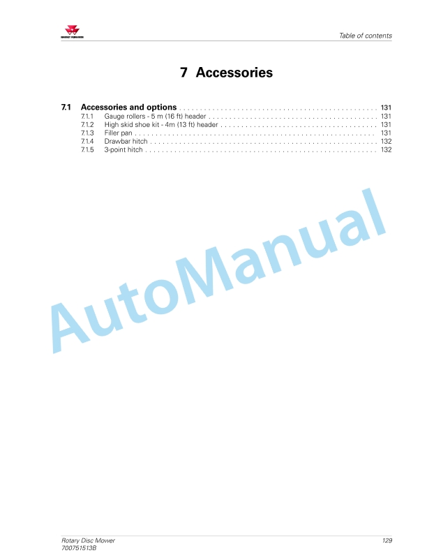 Massey Ferguson 1393, 1395 Rotary Disc Mower Operators Manual 700751513B-5