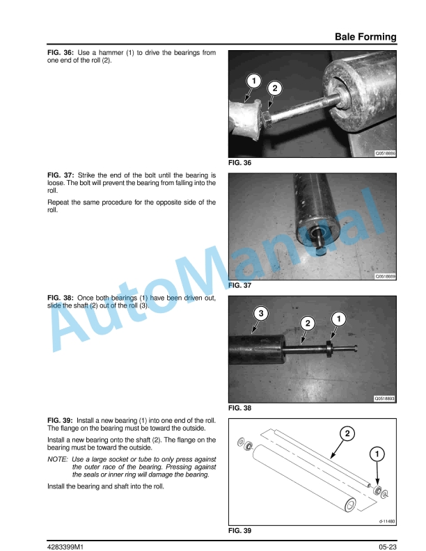 Massey Ferguson 1745 Round Baler Workshop Service Manual 4283399M1-5