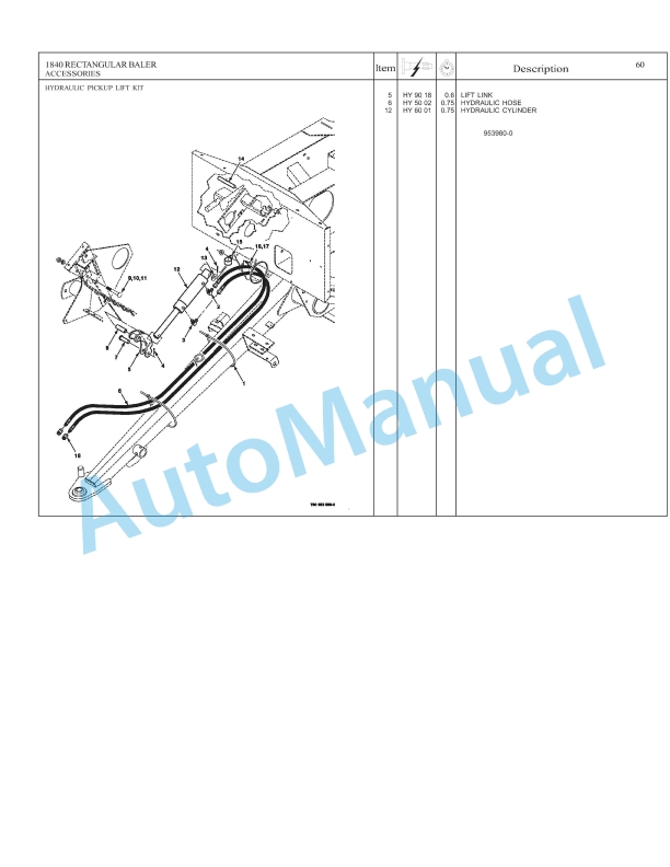Massey Ferguson 1840 Small Square Baler Repair Time Schedule 4283536M1-4