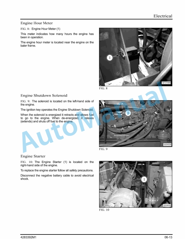 Massey Ferguson 1843S, 1843N Three String Baler Workshop Service Manual 4283392M1-3