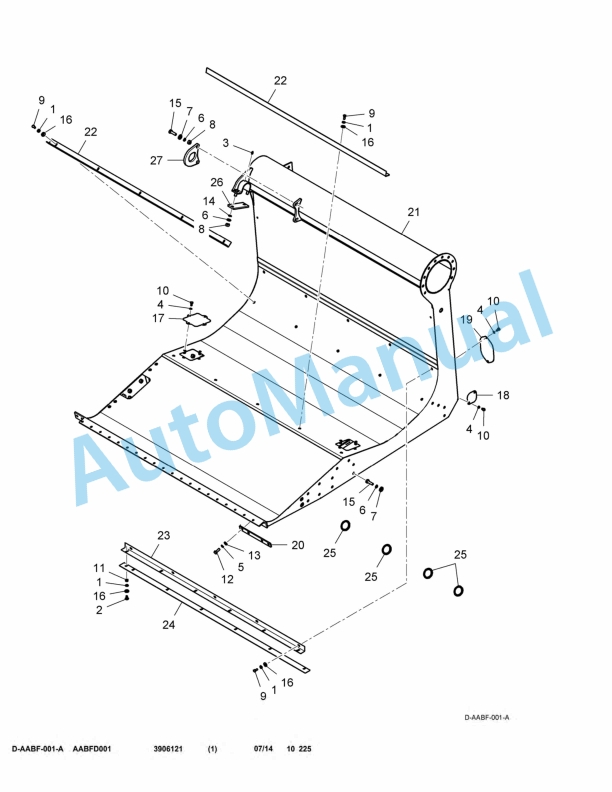 Massey Ferguson 18in, 20in, 22in, 25in, 30in, 35in PowerFlow Tables Repair Time Schedule 327420010-2