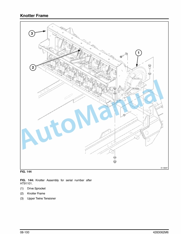 Massey Ferguson 2140 to 2150 Packer Cutter, 2160 to 2190 Large Rectangular Baler Workshop Service Manual 4283062M6-5