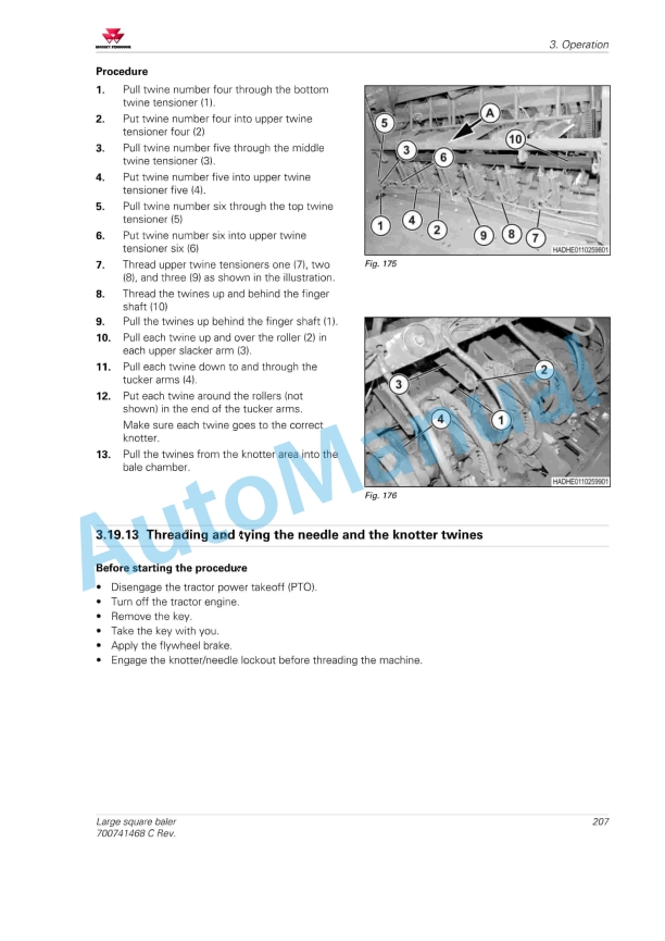 Massey Ferguson 2240, 2250, 2260, 2270, 2270XD, 2290 Operators Manual 700741468C-2