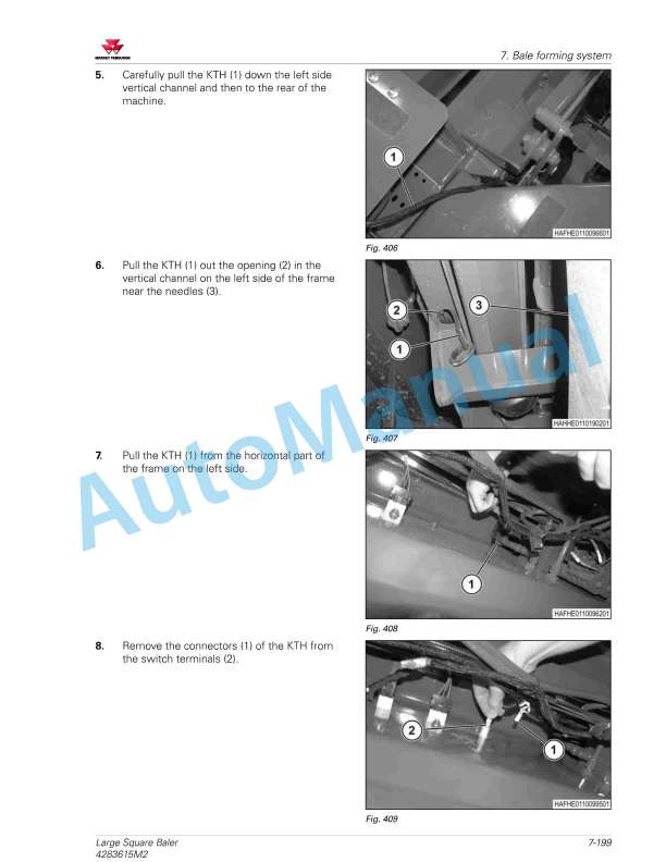 Massey Ferguson 2370 Ultra HD Large Square Baler Workshop Service Manual 4283615M2-5