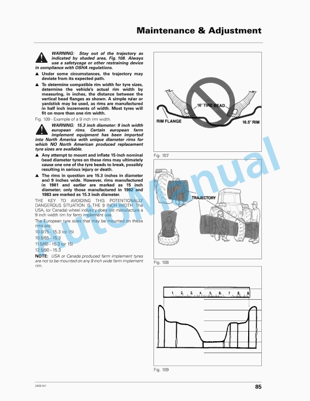 Massey Ferguson 2400 Series Tractor Operator Instruction Book 1857476M1-4